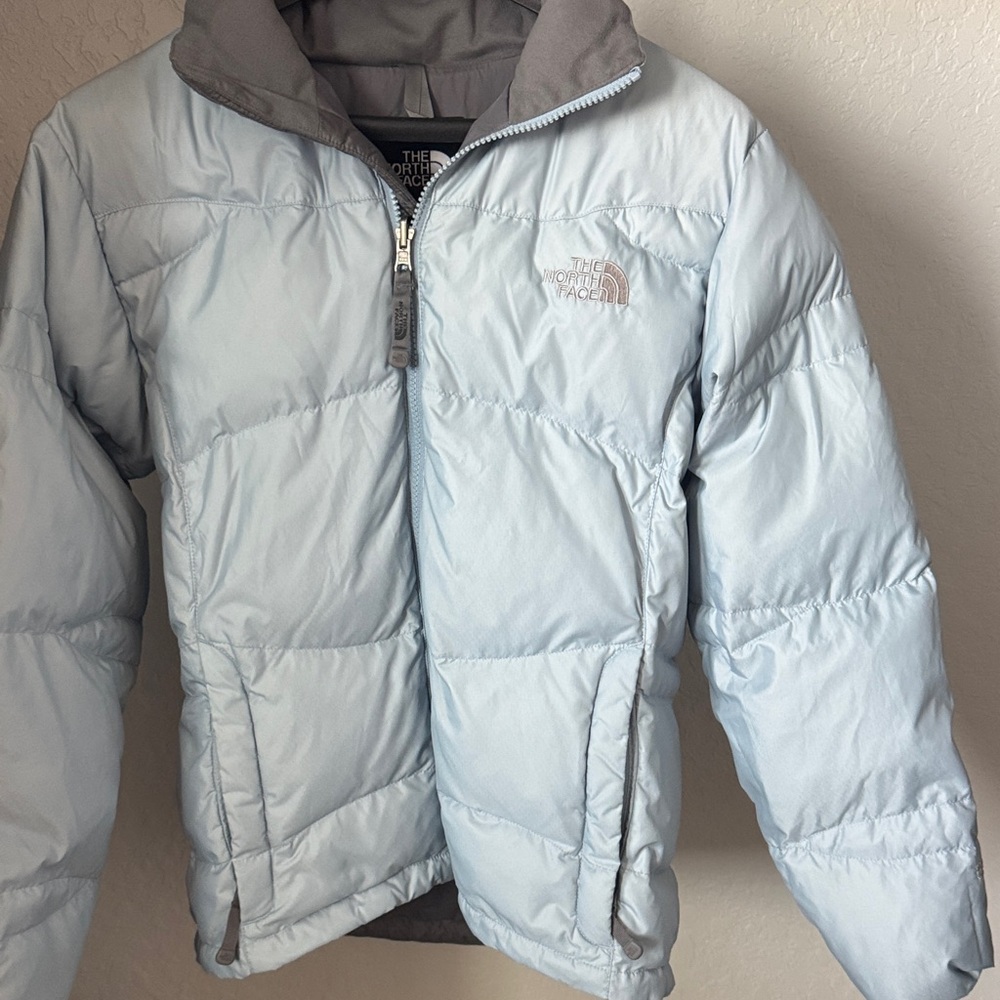 The North Face Sky Blue Puffer Jacket